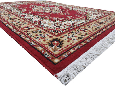 Acarpet Red Polypropylene Carpet(6 ft,  X 8 ft, Rectangle)