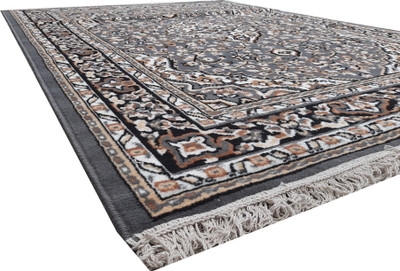 ATM Grey, Brown Polyester Carpet(3 ft,  X 5 ft, Rectangle)