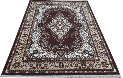 Acarpet Brown Polyester Carpet(4 ft,  X 5 ft, Rectangle)