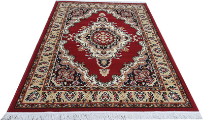 AyanCarpets Red Polyester Carpet(3 ft,  X 5 ft, Rectangle)