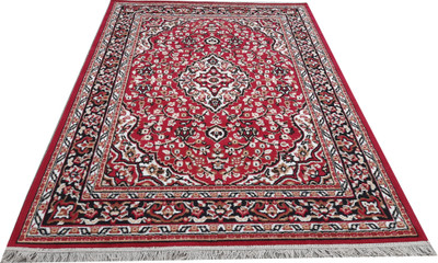 AyanCarpets Red Polyester Carpet(3 ft,  X 5 ft, Rectangle)