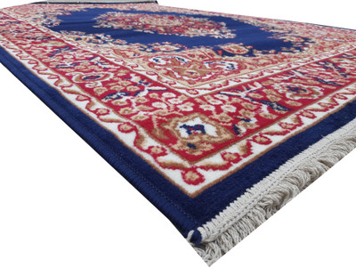 Acarpet Blue Polypropylene Carpet(5 ft,  X 7 ft, Rectangle)