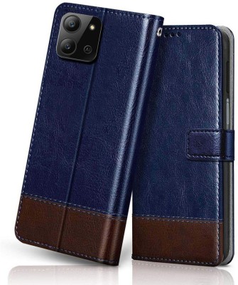 Winkel Flip Cover for Infinix Hot 11 2022(Blue, Brown, Dual Protection, Pack of: 1)