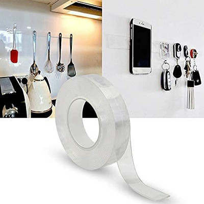 SAJAG Double-Sided Roll Dispenser Dispenser Waterproof Reusable (Manual)(Set of 1, transperent)