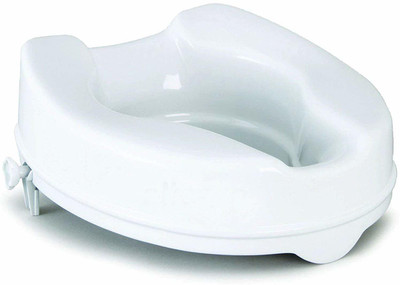 flipop COMMODE RAISER 6 INCH| RAISED TOILET SEAT | COMMODE HEIGHT ELEVATOR Commode Shower Chair(White)