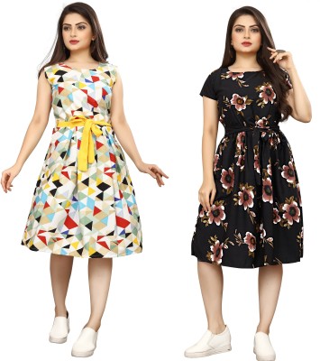 Nilkanth Fashion Women A-line Multicolor Dress