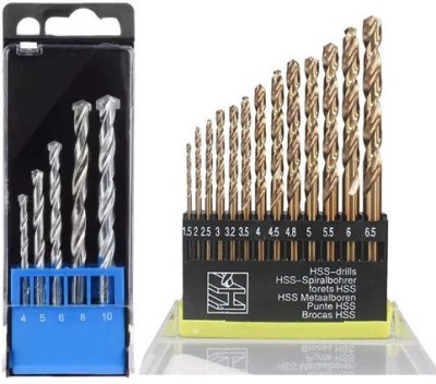 Kshivi Hss Drill Bit For Metal And 5 Pcs Masonry Drill Bits For Concrete Pack Of 2 Hss Drill Bit For Metal And 5 Pcs Masonry Drill Bits For Concrete Pack Of 2