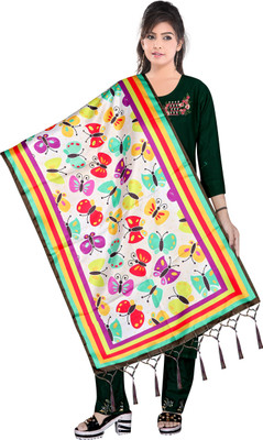 Bloviate Silk Blend Floral Print Women Dupatta
