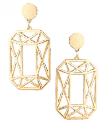 Oomph Gold Tone Filigree Prism Party Fashion Beads, Crystal Metal Drops & Danglers