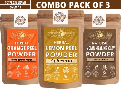 Ayur Blessing Lemon Peel, Orange Peel and Indian Healing ClayFace Pack Powder(288 g)