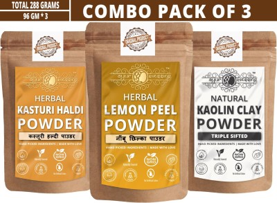 Ayur Blessing Lemon Peel, Kasturi Haldi and Kaolin ClayFace Pack Powder(288 g)