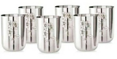 Anmol (Pack of 6) Stainless Steel Glass Set Glass Set Water/Juice Glass(250 ml, Steel, Silver)