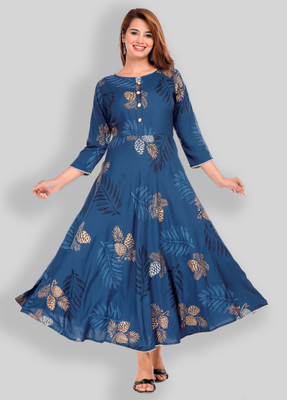 CTMTEX Anarkali Gown(Blue)