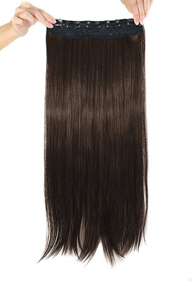 Cilxfox Women's and Girls Synthetic Extension in Brown color For Styling  Extension Hair Extension
