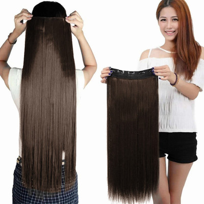 Cilxfox 24 inch Natural Brown  Extension for Women Girls Hair Extension