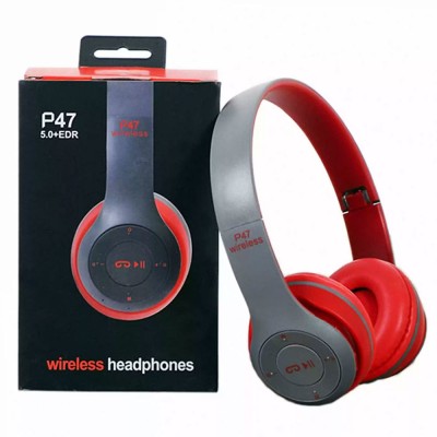 G2L P47 Wireless Sports Earphone FM&SD Card Slot /3.5mm Jack Bluetooth Headset Bluetooth & Wired Headset(Red, On the Ear)