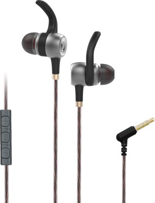 iVoltaa Earnetic E2 Metal Sports Wired Headset(Grey, In the Ear)