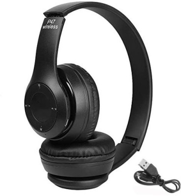 G2L Sports Adjustable Headphone With FM&SD Card Slot Bluetooth Headset Bluetooth & Wired Headset(Black, On the Ear)