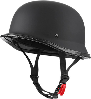 Nutech German Retro World War Inspired Motor bike Helmet Motorsports Helmet(Matt Black)