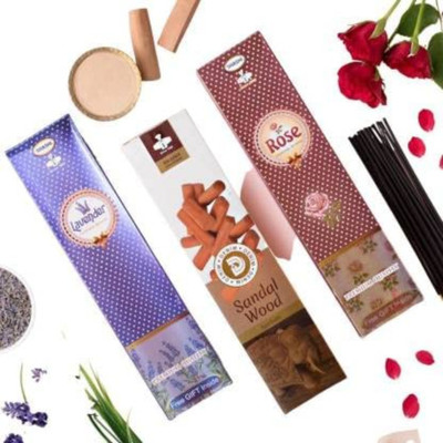 SHASHI Combo pack (Rose(100g)|Lavender(100)|Sandalwood(100)) Incese stick /Agarbatti For Home, Office And Pooja 3 in 1 Economy Combo Pack(215 Units, Set of 3)