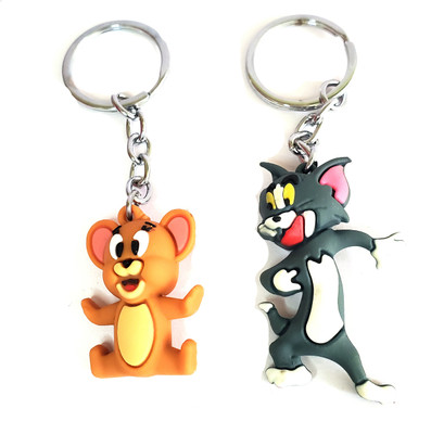 ShopTalk High Quality Rubber Tom And Jerry Cute Key Chain