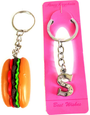 ShopTalk Subway Sandwich Alphabet Letter S Metal Key Chain