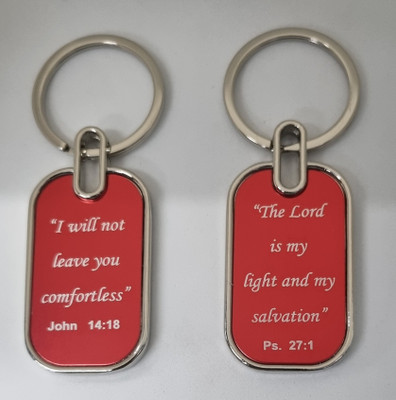 BLESSINGS Set Of 2 Red I Bible Verses Key Chain