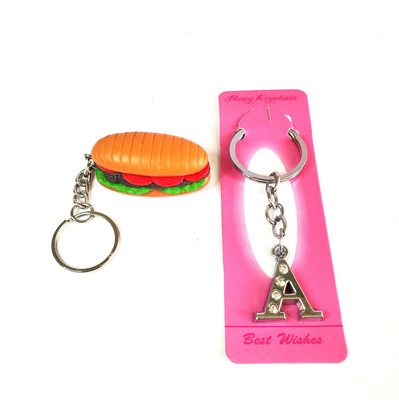 ShopTalk Subway Sandwich And Alphabet Letter A Metal Key Chain