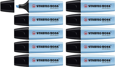 Stabilo BOSS Original - Highlighter Pen - Blue(Set of 10, Blue)