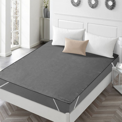 KUBER INDUSTRIES Fitted Double Size Waterproof Mattress Cover(Grey)