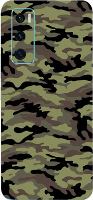 AsSkin Vivo V20 Se Mobile Skin(Ultra Super Military Green Camouflage Skin With High Gloss Finish).)