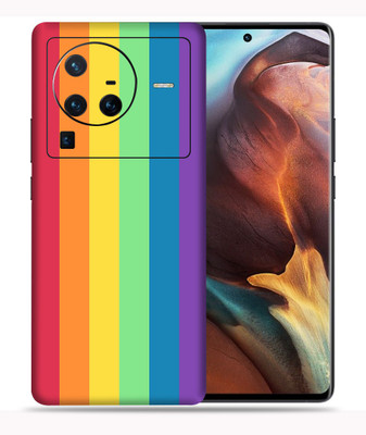 SkinoMania Vivo X80 Pro-5G Mobile Skin(Multicolor Staright-Lines)