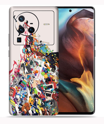 SkinoMania Vivo X80 Pro-5G Mobile Skin(Multicolor Girl)