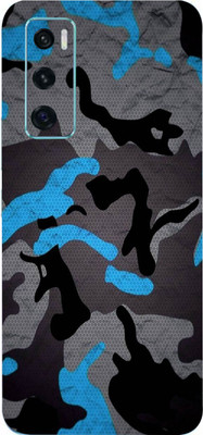 AsSkin Vivo V20 Se, vivo v20 se Mobile Skin(Ultra Super Military Blue Camouflage With High Matte Finish.)