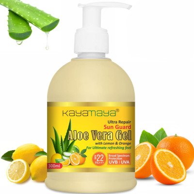 Kayamaya Ultra Repair Sun Guard Aloe Vera Gel with Lemon & Orange - SPF 22(300 ml)