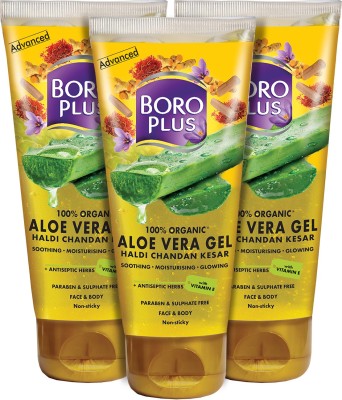 BOROPLUS Advanced Aloe Gel Haldi Chandan Kesar 150 ml – (Pack of 3)  (450 ml)