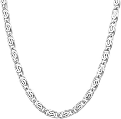 vaiseema Stainless Steel Chain For Men And Women Silver Plated Stainless Steel Chain