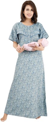 ANKONA Women Maternity/Nursing Nighty(Multicolor)