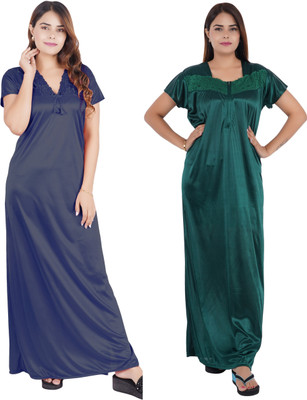 RILO Women Nighty(Dark Green)