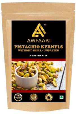 AWFAAKI PISTA KERNELS WITHOUT SHELL / UNSALTED RAW PISTACHIOS 100 GM Pistachios(100 g)