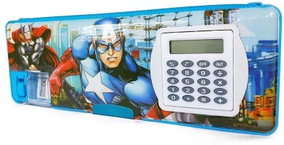 Mahakal Online Store Avenger Calculator Cartoon Printed Art Plastic Pencil Box(Set of 1, Blue)