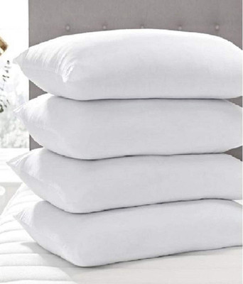 brightjex Cotton Solid Sleeping Pillow Pack of 4(White)