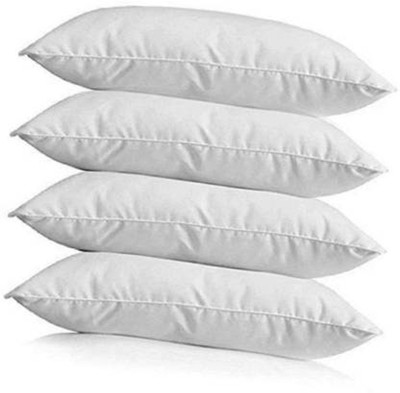 brightjex Cotton Sleeping Pillow Pack of 4 Solid(White)
