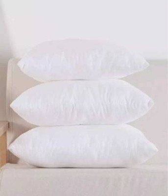 brightjex Cotton Solid Sleeping Pillow Pack of 3(White)