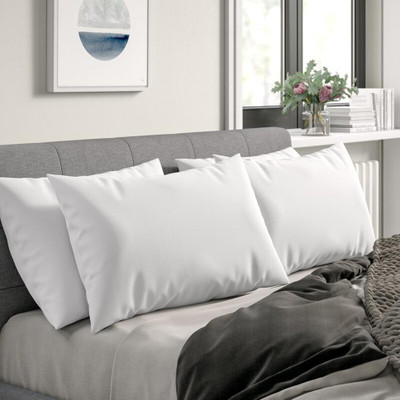 brightjex Polyester Fibre Sleeping Pillow Pack of 4 Solid(White)