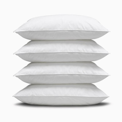SANJU BROTHER Microfibre Solid Sleeping Pillow Pack of 4(White)