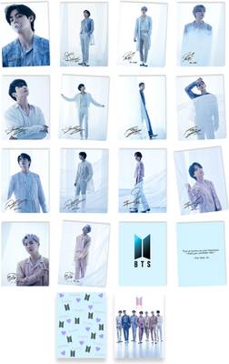 BTS Door Autographed Version Lomo Cards Pack of 18 Premium Photocards (3x4 inches) for Room Decoration/for Gifting/BTS Merch Fine Art Print