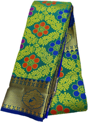 Uniqon Creations Woven Kota Doria Cotton Silk Saree(Blue)