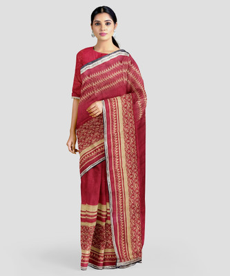 Classy Foriever Printed Daily Wear Georgette Saree(Red)