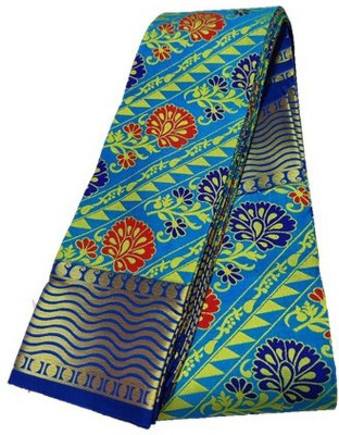 Uniqon Creations Woven Kota Doria Cotton Silk Saree(Blue)